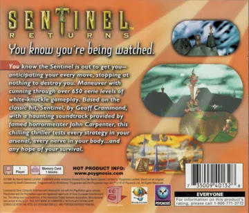 Sentinel Returns (US) box cover back